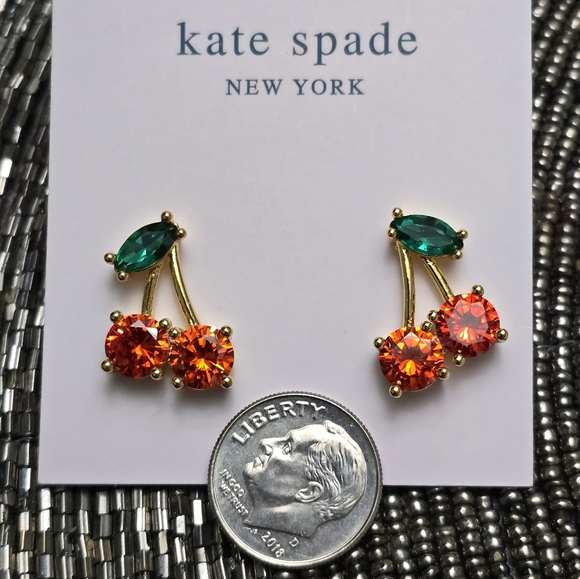 Kate Spade Cherry Pendant Necklace & Earrings - Picture 3 of 5